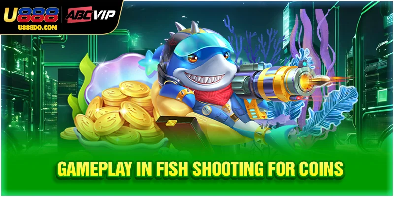Gameplay in Fish shooting for coins