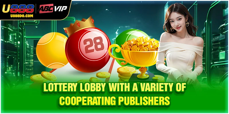 Lottery lobby with a variety of cooperating publishers